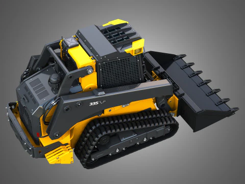335 P-Tier Compact Track Loader with Forestry Package - Bucket 3D Model