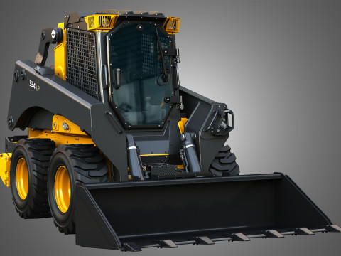 334 P-Tier Skid Steer Loader with Forestry Package - Bucket Modelo 3D