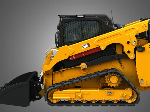 Pala cingolata compatta 285 - Benna Modello 3D