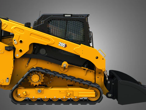 Pala cingolata compatta 285 - Benna Modello 3D