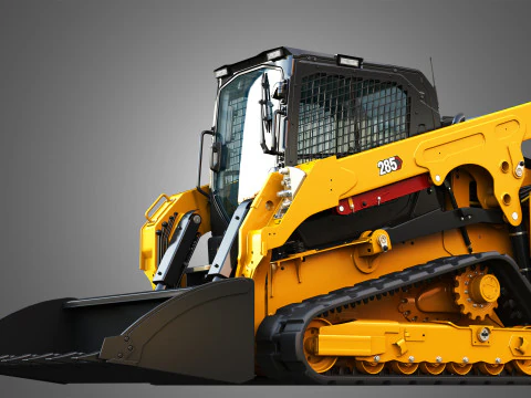 Pala cingolata compatta 285 - Benna Modello 3D