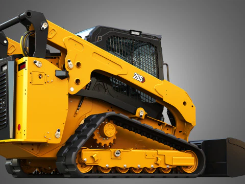 Pala cingolata compatta 285 - Benna Modello 3D