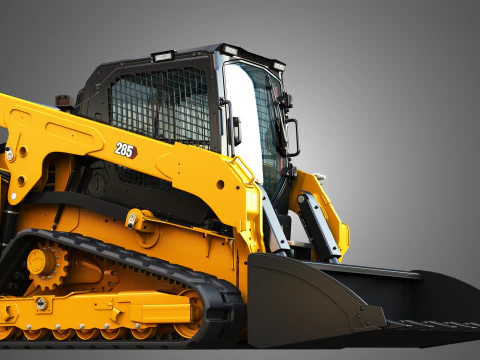 Pala cingolata compatta 285 - Benna Modello 3D