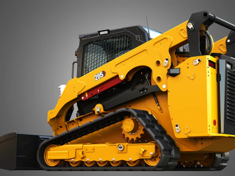 Pala cingolata compatta 285 - Benna Modello 3D