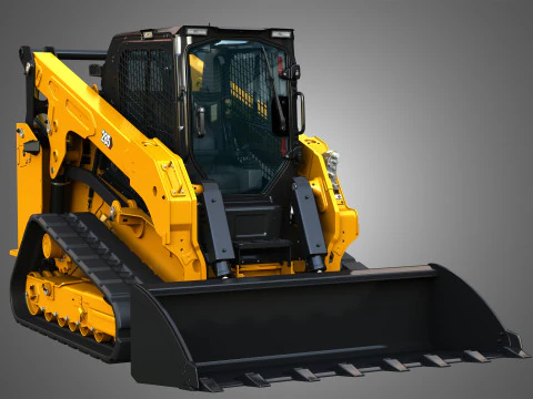 Pala cingolata compatta 285 - Benna Modello 3D