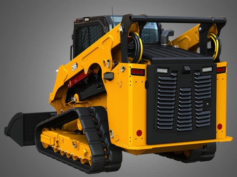 Pala cingolata compatta 285 - Benna Modello 3D