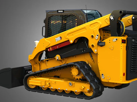 Pala cingolata compatta 285 - Benna Modello 3D