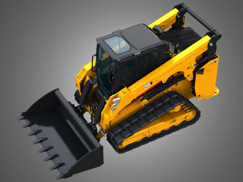 Pala cingolata compatta 285 - Benna Modello 3D