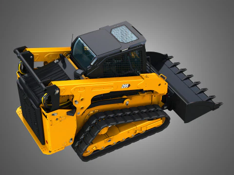 Pala cingolata compatta 285 - Benna Modello 3D