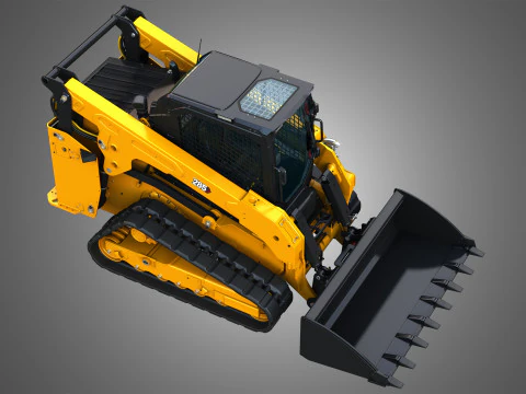 Pala cingolata compatta 285 - Benna Modello 3D