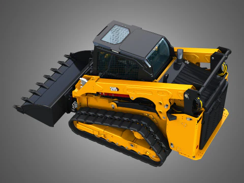 Pala cingolata compatta 285 - Benna Modello 3D