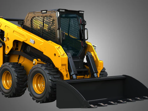 280 Skid Steer Loader - Bucket 3D Model