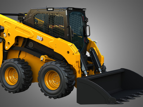 280 Skid Steer Loader - Bucket Model 3D