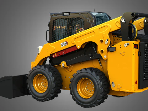 280 Skid Steer Loader - Bucket 3D Model