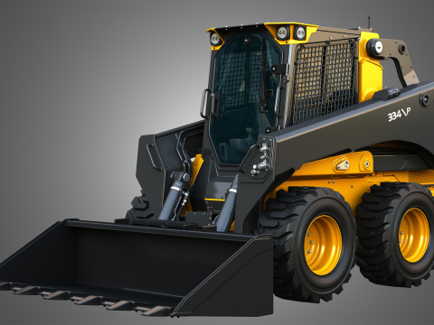 334 P-Tier Skid Steer Loader - Bucket Modèle 3D