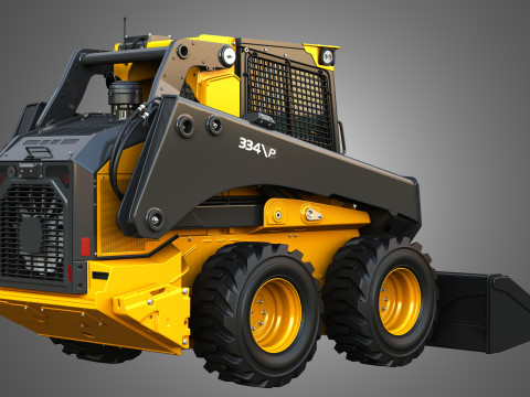 334 P-Tier Skid Steer Loader - Bucket 3D Model