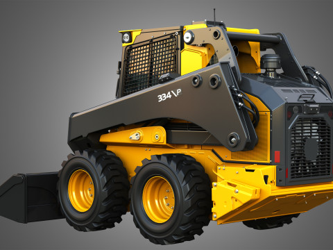 334 P-Tier Skid Steer Loader - Bucket 3D Model