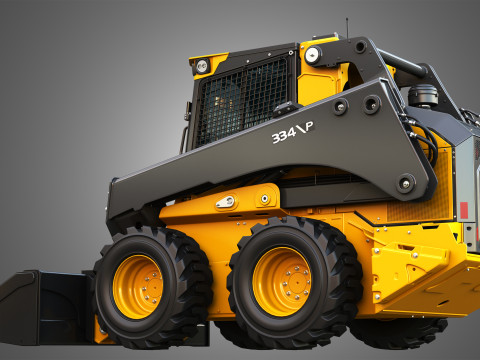 334 P-Tier Skid Steer Loader - Bucket 3D Model