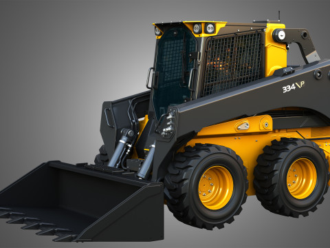334 P-Tier Skid Steer Loader - Bucket 3D Model