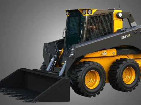 334 P-Tier Skid Steer Loader - Bucket 3D Model