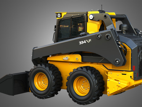 334 P-Tier Skid Steer Loader - Bucket 3D Model