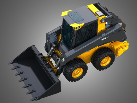 334 P-Tier Skid Steer Loader - Bucket 3D Model