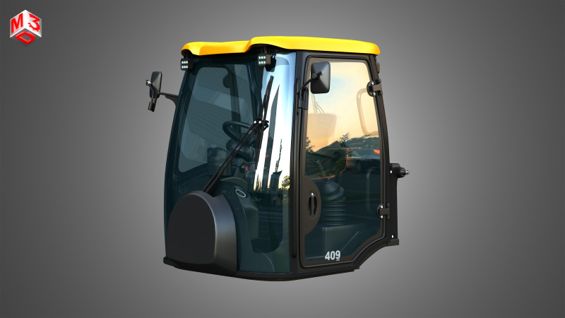 409 AGRI Wheel Loader Cabin Modelo 3D .c4d .max .obj .3ds .fbx .stl .blend