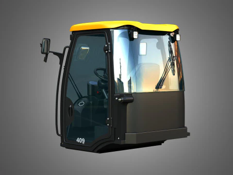 409 AGRI Wheel Loader Cabin 3D Model