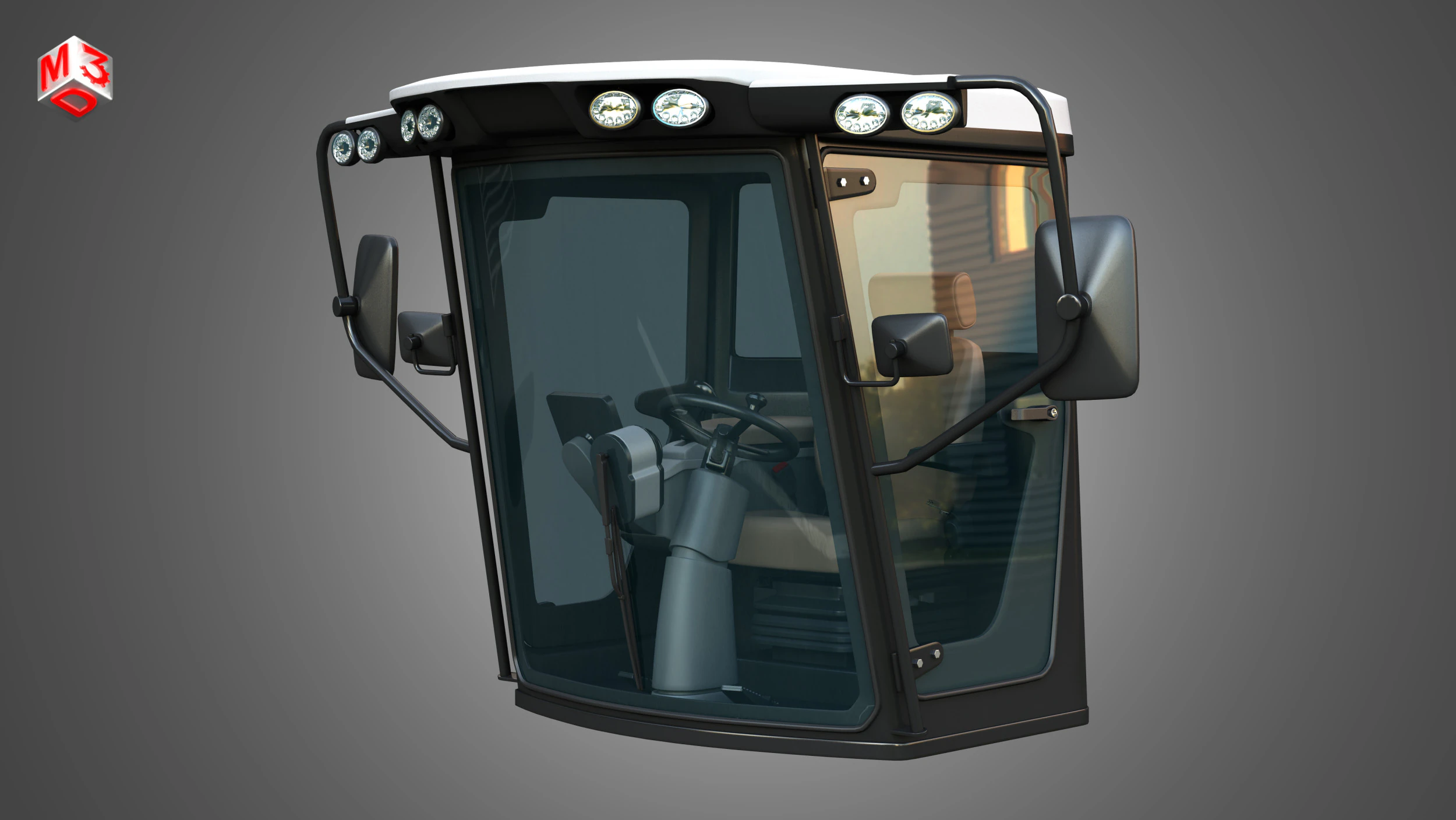 AGRIO Sprayer Dino3 2024 Cabin 3D Model .c4d .max .obj .3ds .fbx .stl .blend 