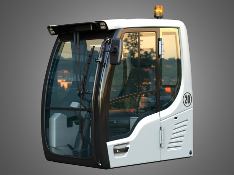 A918 Compact Litronic Excavator Cabin 3D Model