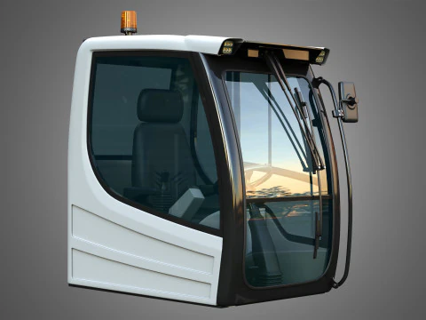 A918 Compact Litronic Excavator Cabin 3D Model
