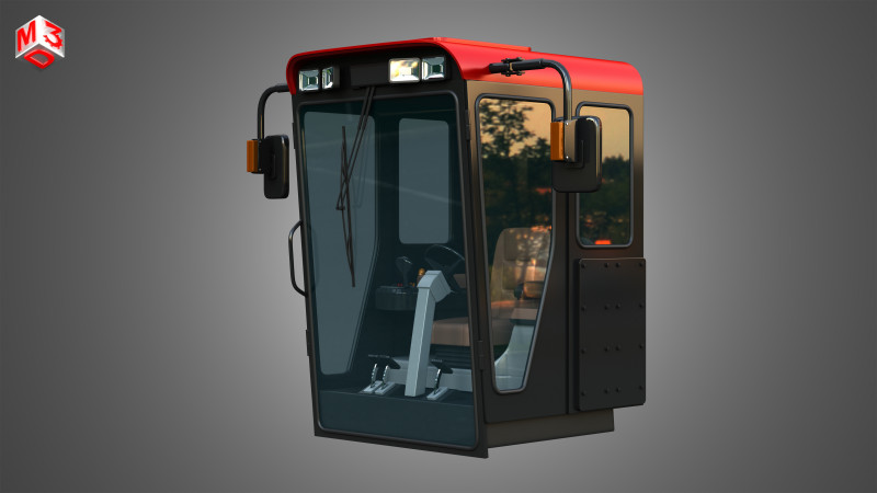 Case Combine 1688 Cabin 3Dモデル .c4d .max .obj .3ds .fbx .stl .blend