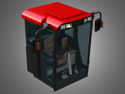Case Combine 1688 Cabin 3Dモデル