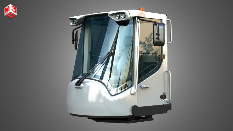 Loader L538 Cabin 3D Модель .c4d .max .obj .3ds .fbx .stl .blend