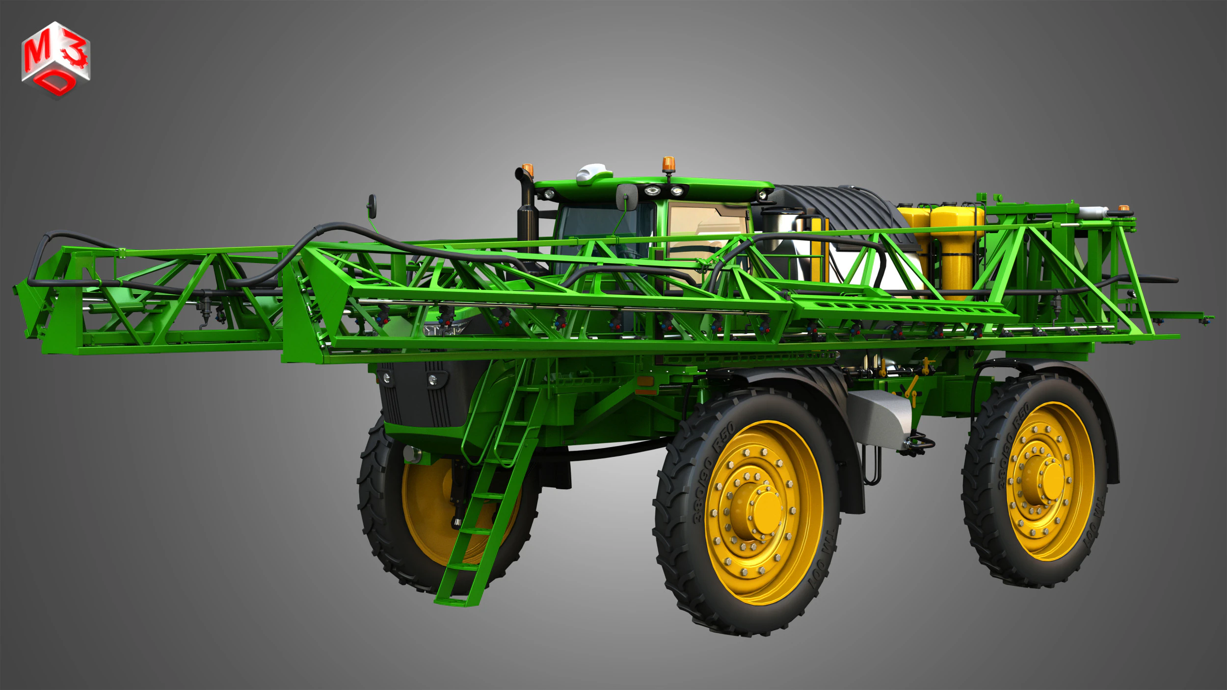 JD R4045 Sprayer 3D Model .c4d .max .obj .3ds .fbx .stl .blend 