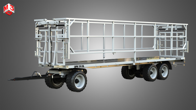 Fliegl DPW 210 Trailer 3Dモデル .c4d .max .obj .3ds .fbx .stl .blend
