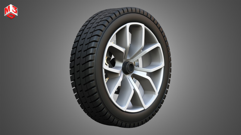 Ryker 2025 Wheel and Tire Modelo 3D .c4d .max .obj .3ds .fbx .stl .blend 