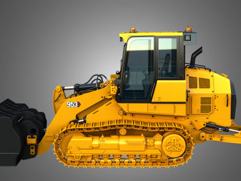 953 履带式装载机 - 铲斗 3D 模型