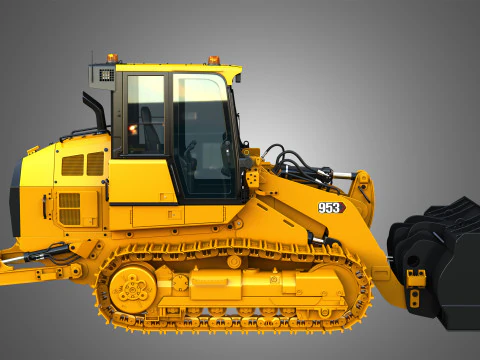953 履带式装载机 - 铲斗 3D 模型