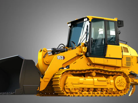 953 履带式装载机 - 铲斗 3D 模型