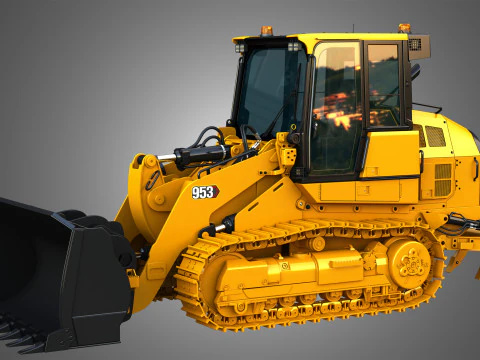 953 履带式装载机 - 铲斗 3D 模型