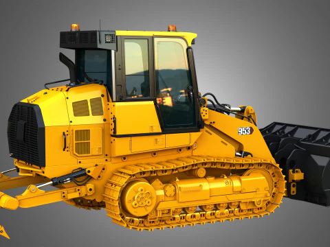 953 履带式装载机 - 铲斗 3D 模型