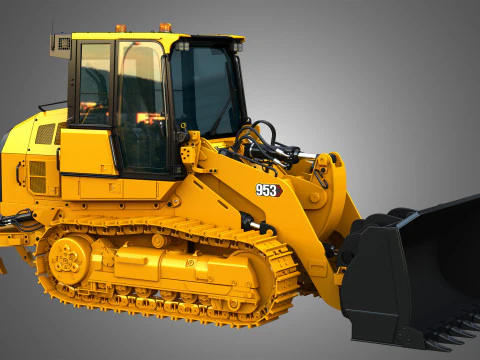 953 履带式装载机 - 铲斗 3D 模型