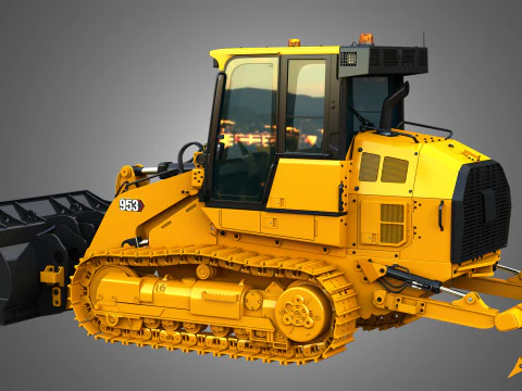 953 履带式装载机 - 铲斗 3D 模型