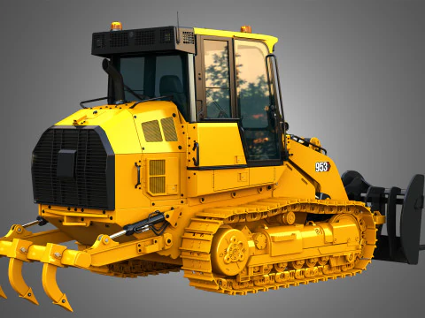 953 Track Loader - Fork 3D Model