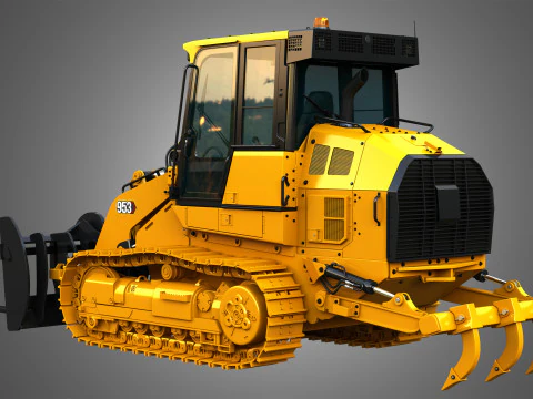 953 Track Loader - Fork 3D Model