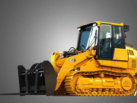 953 Track Loader - Fork 3D Model