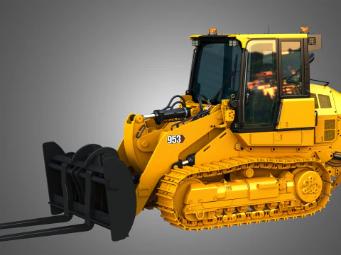 953 Track Loader - Fork 3D Model