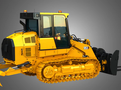 953 Track Loader - Fork 3D Model