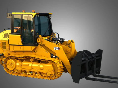 953 Track Loader - Fork 3D Model